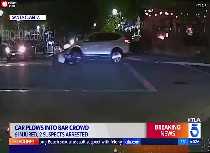 Video :A group of individuals attempting to drift are struck by two ladies driving into them